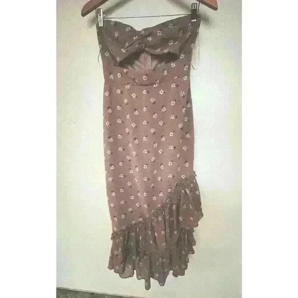 SUPERDOWN Dion Strapless Dress Dusty Rose S - Picture 4 of 5